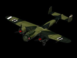 Dornier Do 17 light bomber 3d model preview
