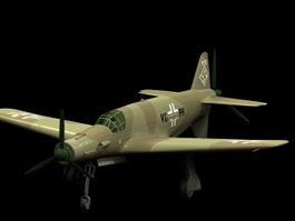 Dornier Do 335 Pfeil heavy fighter 3d model preview