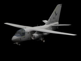 Lockheed ES-3A Shadow aircraft 3d model preview
