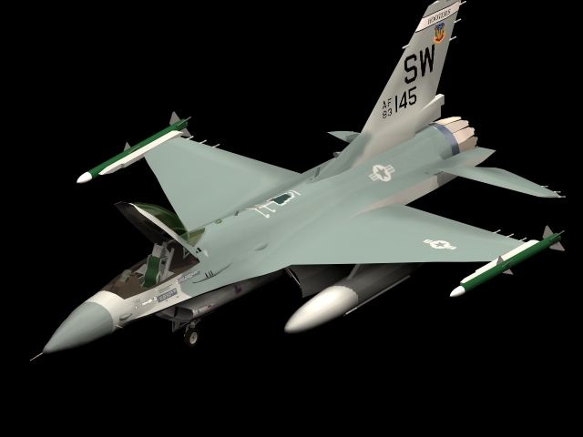 F-16 Fighting Falcon 3d rendering