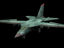 F-111 Aardvark fighter aircraft 3d model preview