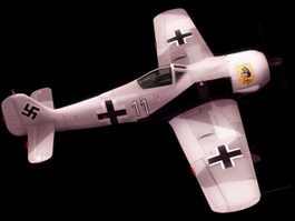Fw 190 fighter aircraft 3d model preview
