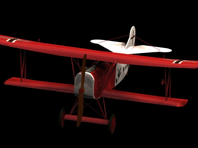 Fokker V.7 fighter 3d rendering