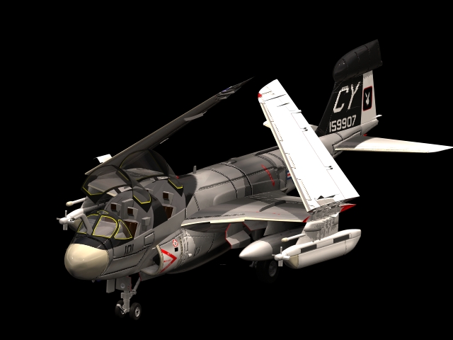 Grumman EA-6B Prowler aircraft 3d rendering