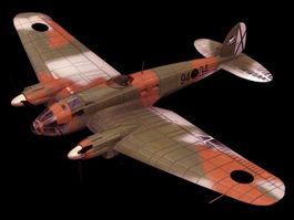 Heinkel He 111H bomber 3d model preview