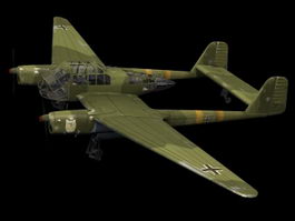 Wulf Fw 189 reconnaissance aircraft 3d model preview