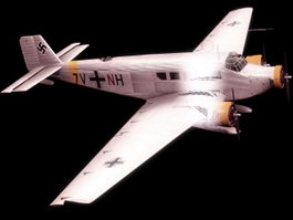Junkers Ju 52 transport aircraft 3d model preview