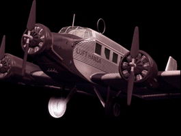 Junkers Ju 88A-4 dive-bomber 3d model preview