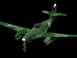 Messerschmitt 262 fighter aircraft 3d model preview