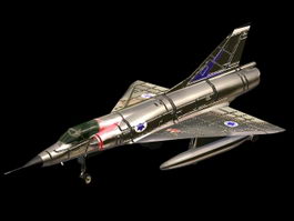 Mirage III interceptor aircraft 3d model preview