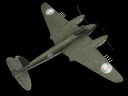 De Havilland Mosquito fast bomber 3d model preview