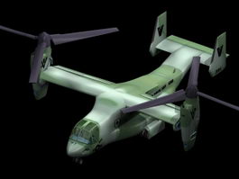 Boeing V-22 Osprey military transport 3d model preview
