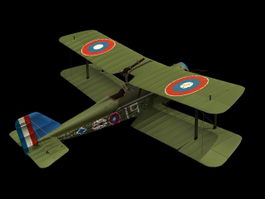 RAF SE.5 single-seat fighter 3d model preview