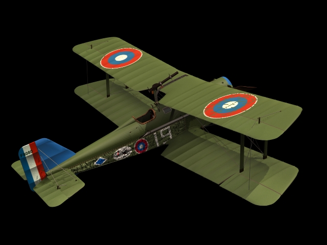 RAF SE.5 single-seat fighter 3d rendering