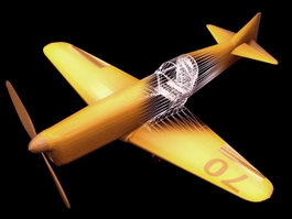 Firecracker trainer aircraft 3d model preview