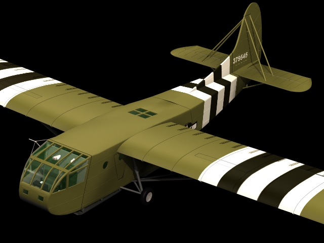 CG4A Hadrian military glider 3d model 3dsmax files free