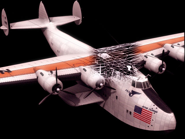 Boeing Clipper flying boat 3d rendering