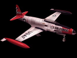 T-33 Shooting Star training aircraft 3d model preview