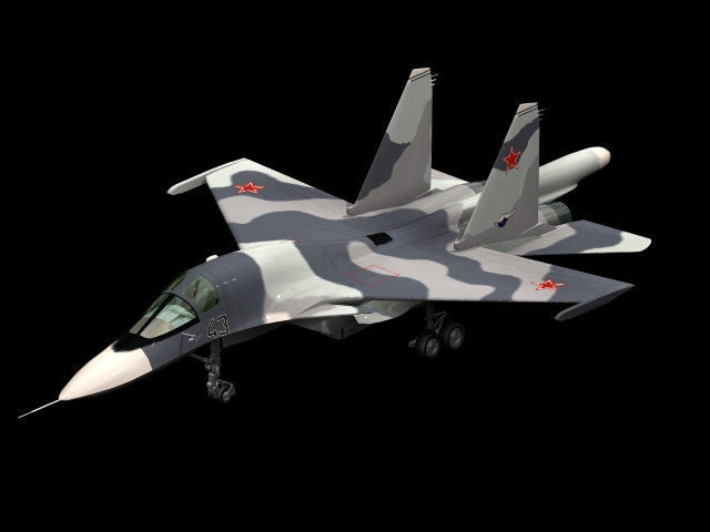 Sukhoi Su-34 fighter-bomber 3d rendering