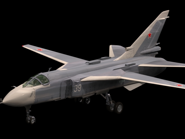 Sukhoi Su-24 Fencer attack aircraft 3d rendering