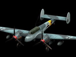 Messerschmitt Bf 110 G-2 fighter-bomber 3d model preview