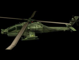 Apache helicopter 3d model preview
