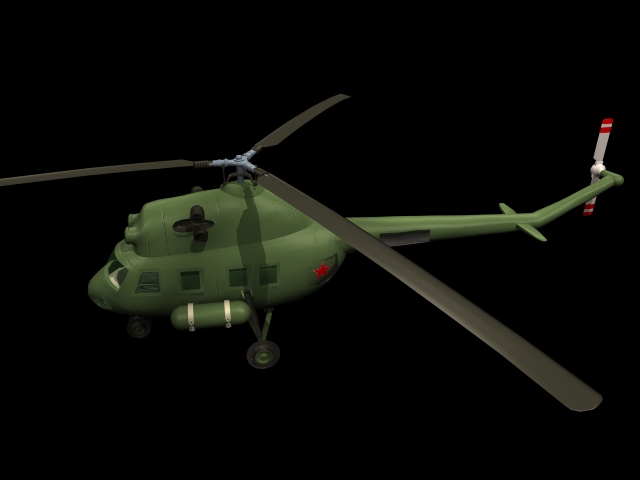 Mil Mi-2 Hoplite helicopter 3d rendering