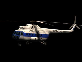 Mil Mi-8 Hip transport helicopter 3d model preview
