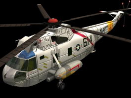 Sikorsky SH-3 Sea King helicopter 3d model preview