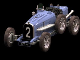 Bugatti Type 59 racing car 3d model preview
