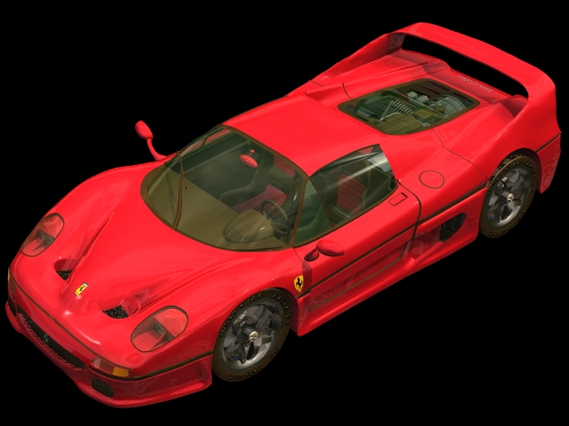 Ferrari F50 car 3d rendering
