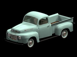 Ford 1950 F-3 pick-up 3d model preview