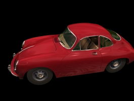 Porsche 356 Coupe 3d model preview