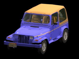 Jeep Wrangler convertible 3d model preview
