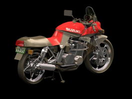 Suzuki Katana sport motorcycle 3d model preview