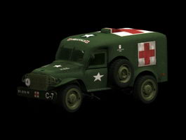 Dodge WC54 ambulance 3d model preview