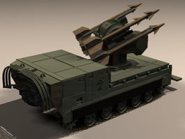 MIM-72 Chaparral missile launcher 3d model preview