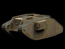 Female tank 3d model preview