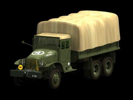 GMC CCKW army cargo truck 3d model preview