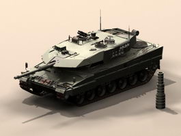 Leopard 2 tank 3d model preview