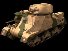 M3 Lee Medium tank 3d model preview