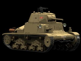 Fiat M13/40 Medium tank 3d model preview