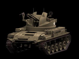 M42 Duster Anti-Aircraft tracked vehicle 3d model preview