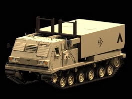 MLRS M270 Multiple rocket launcher 3d model preview