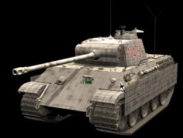 Panzer V panther medium tank 3d model preview