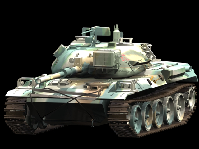 Type 74 Nana-yon tank 3d rendering