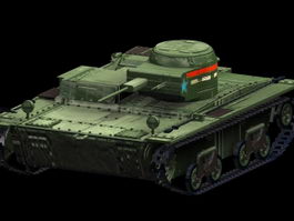 T-38 light tank 3d model preview