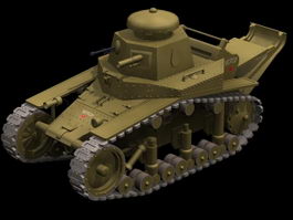 T-18 light tank 3d model preview