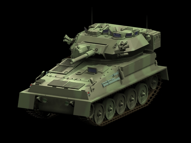 FV101 Scorpion tank 3d rendering