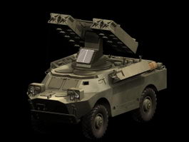 SA-9 Gaskin Vehicle-mounted SAM system 3d model preview